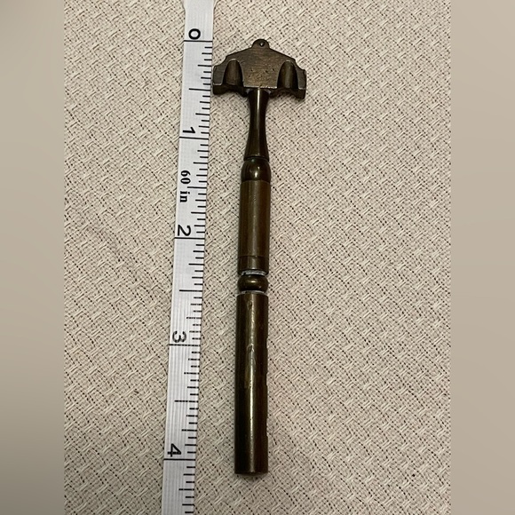 Antique / Vintage Solid Brass Slotted Glass Cutter - Picture 2 of 4